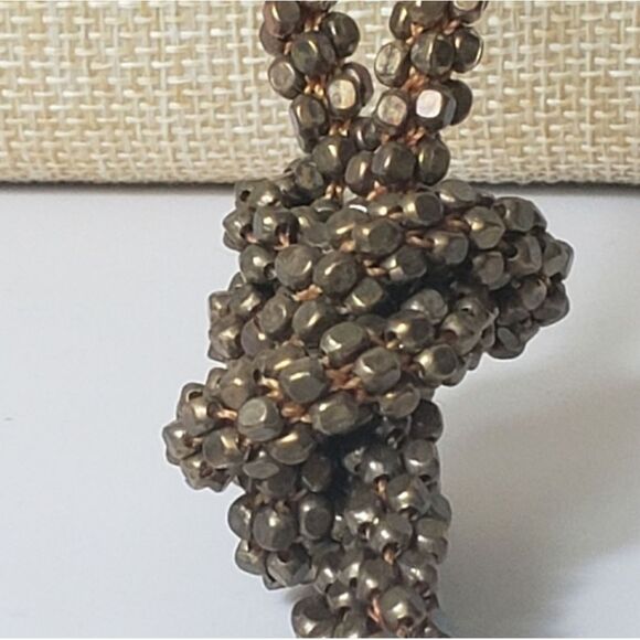 VINTAGE Beaded Rope Tassel Necklace - Picture 2 of 7
